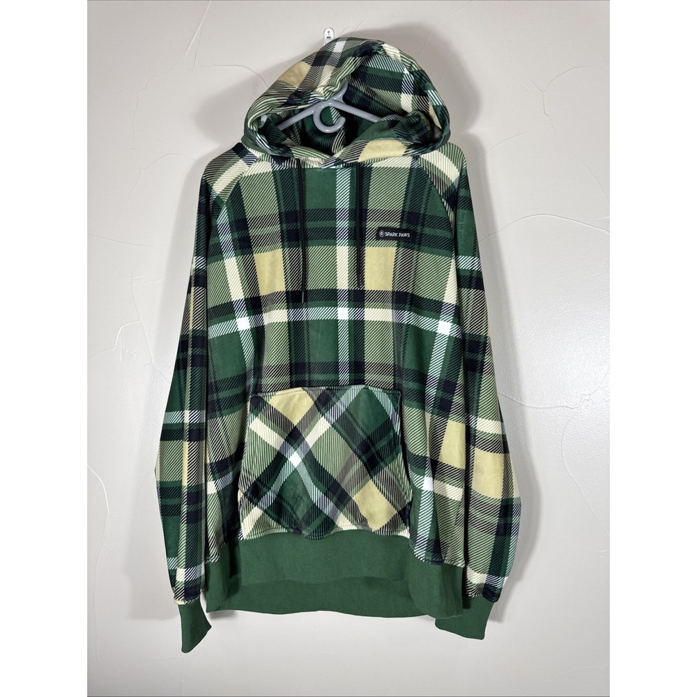 Spark Paws Human Hoodie Green Plaid Buttery Soft 2xl Human